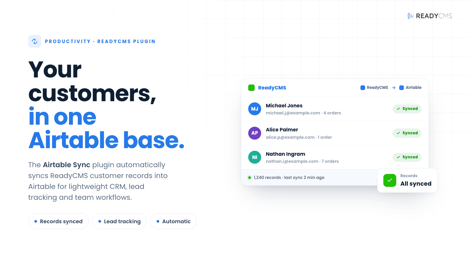Airtable sync - banner
