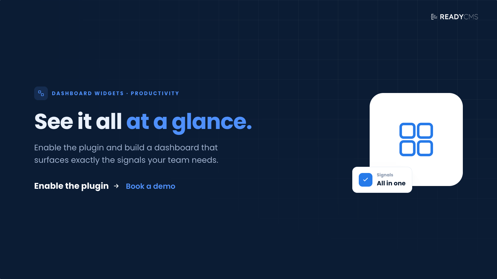 Dashboard widgets - banner