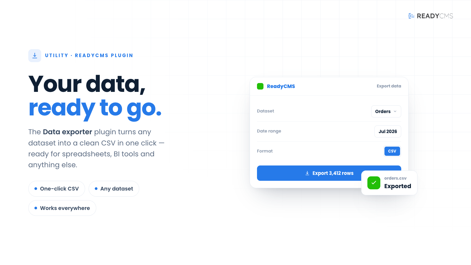 Data exporter - banner
