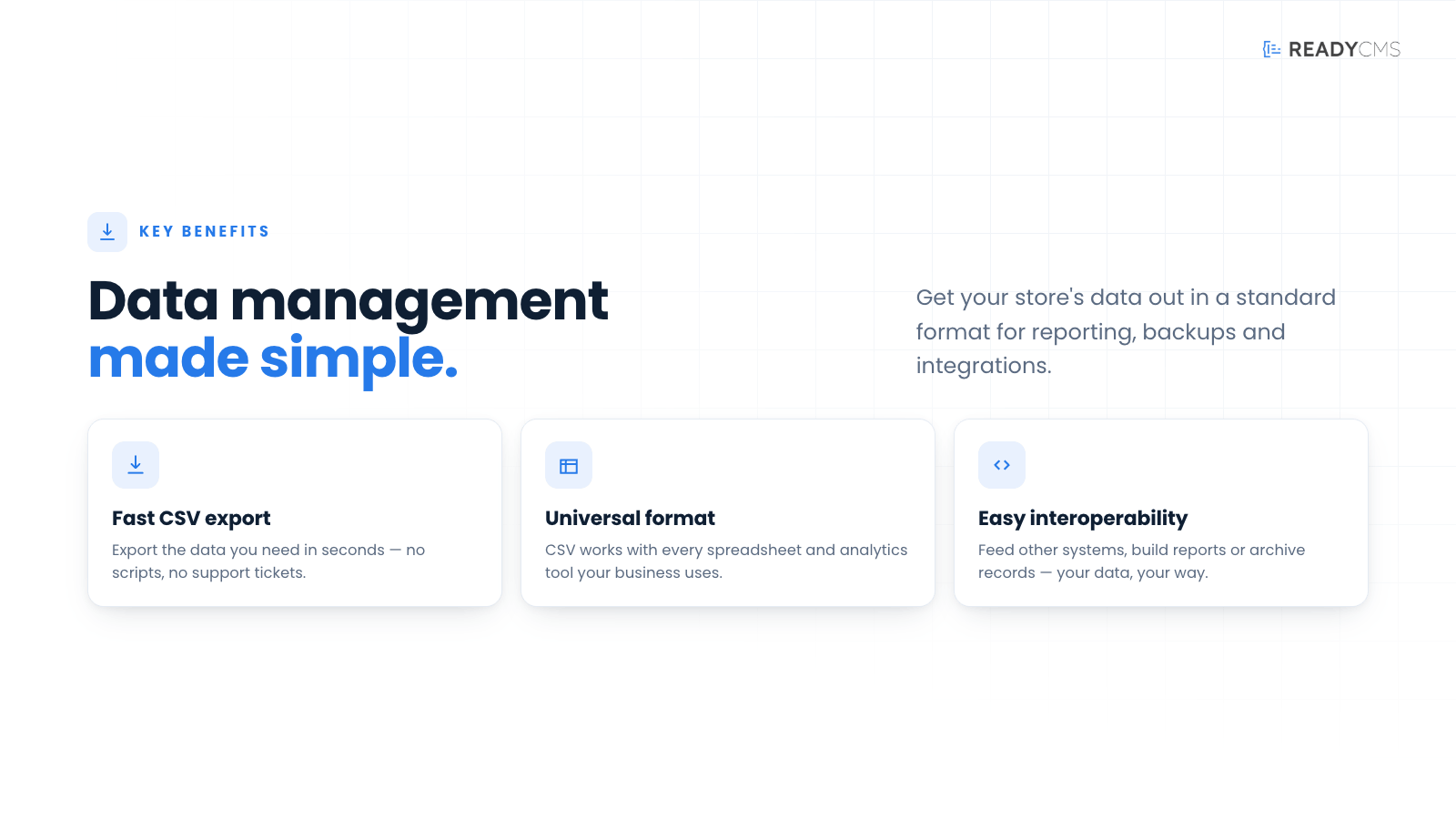 Data exporter - banner