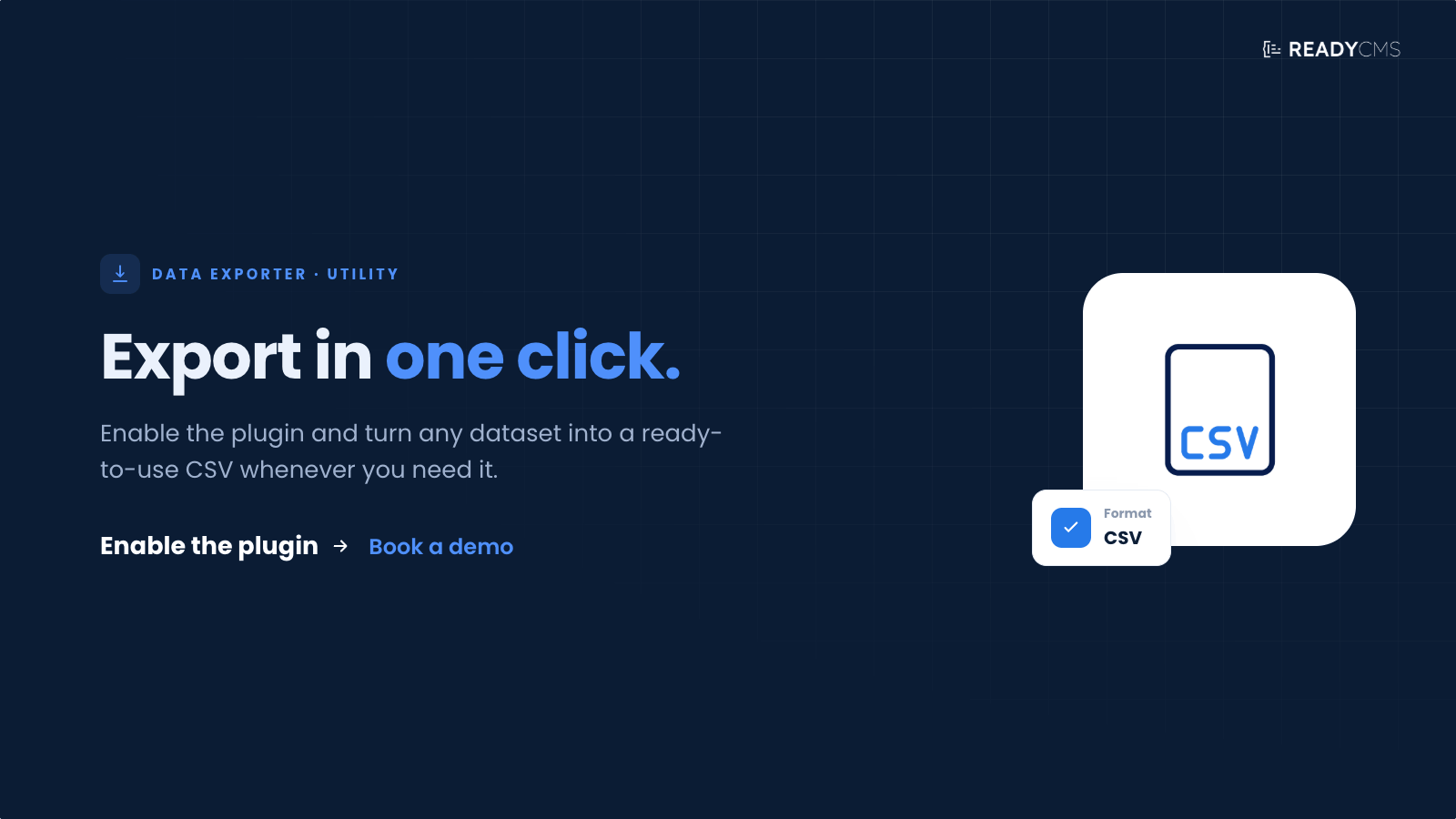 Data exporter - banner