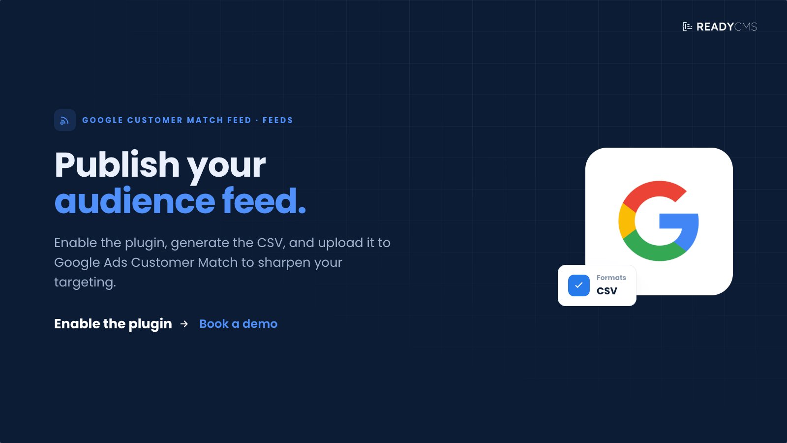 Google Customer Match feed (CSV) - banner
