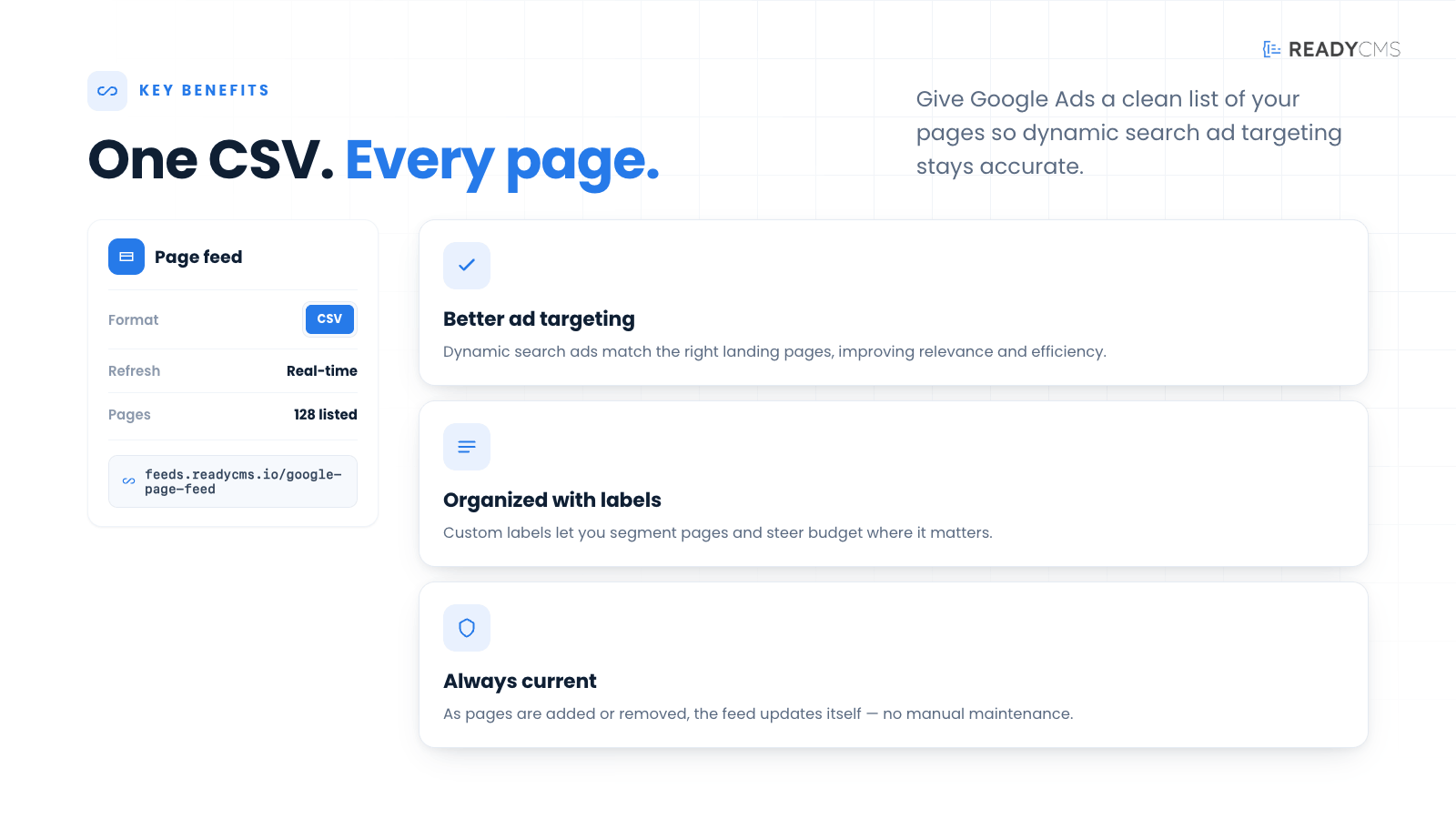 Google page feed (CSV) - banner