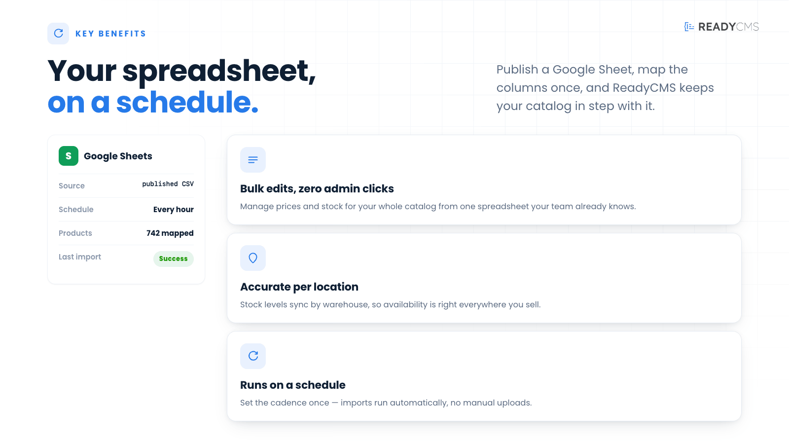 Google Sheets sync - banner