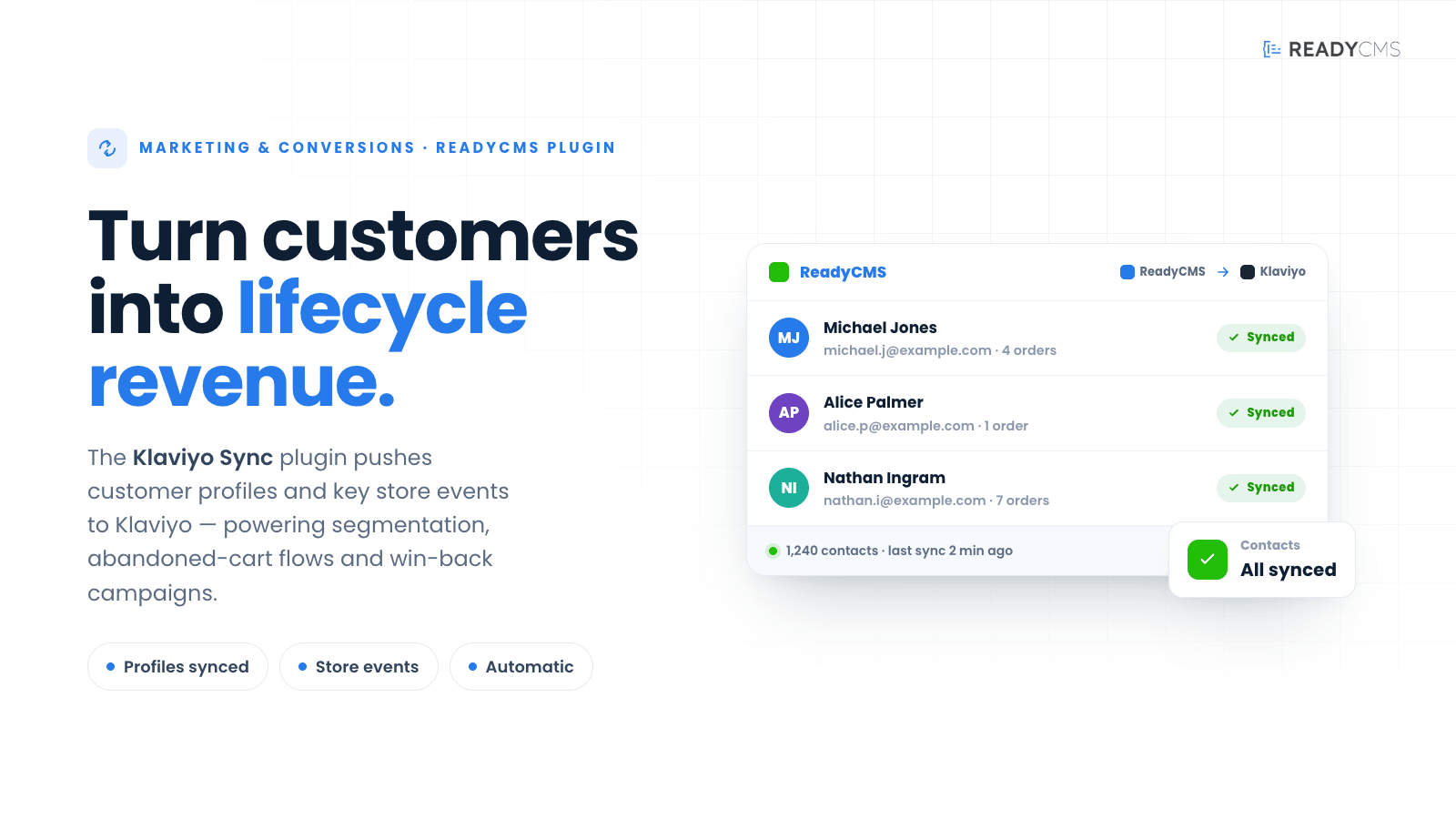 Klaviyo sync - banner