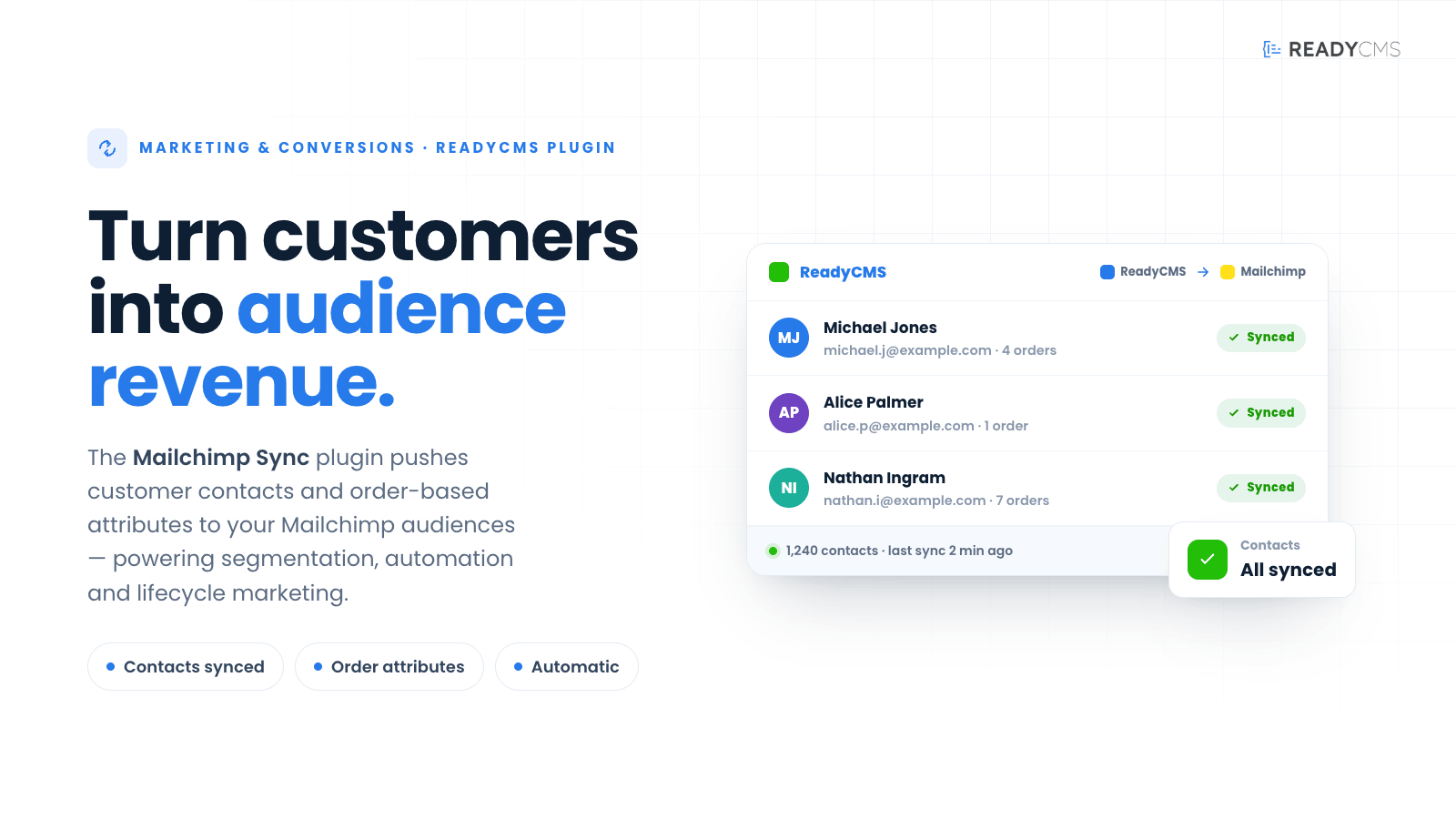Mailchimp sync - banner