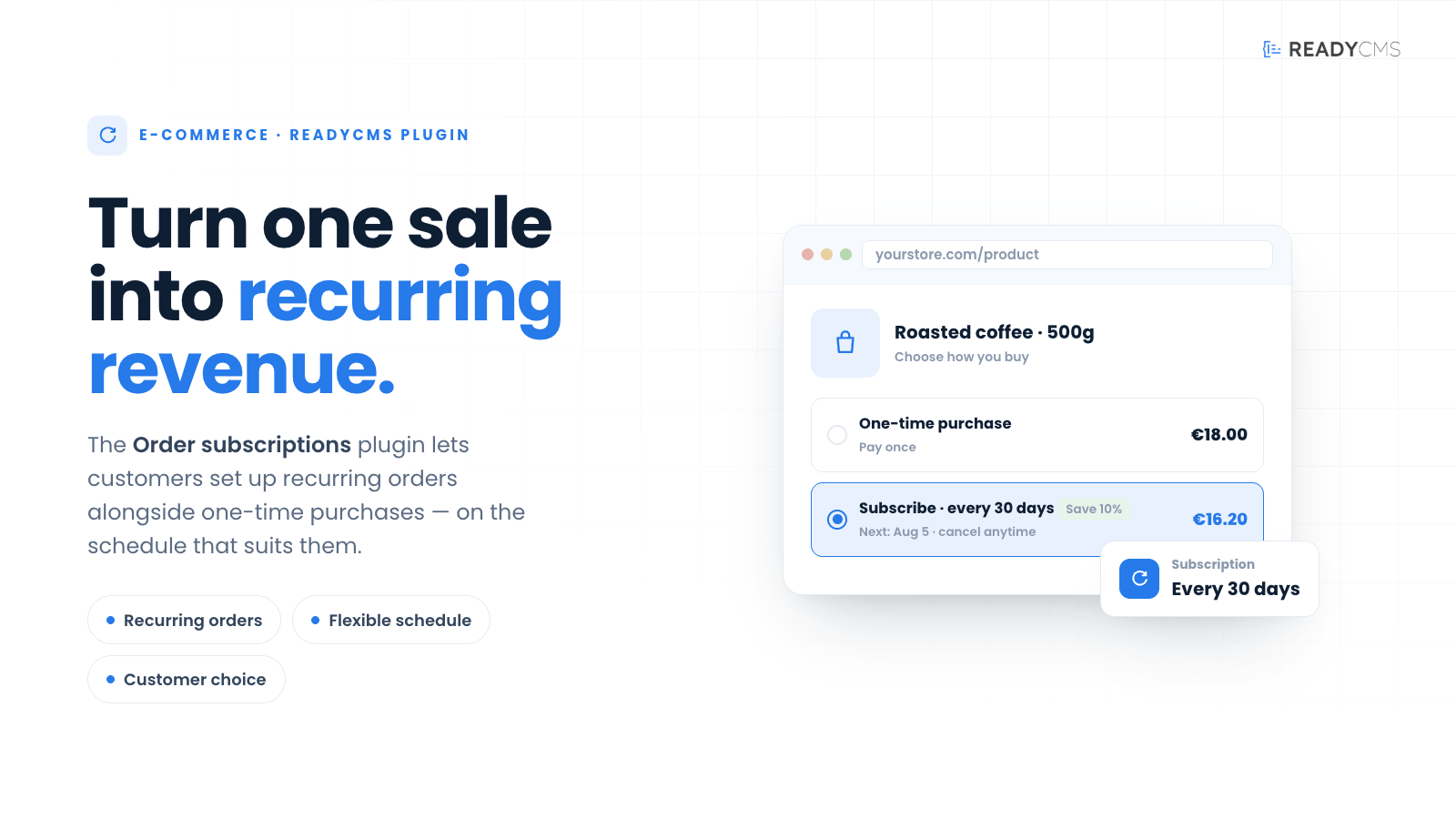 Order subscriptions - banner