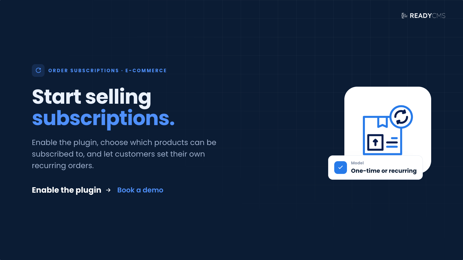 Order subscriptions - banner