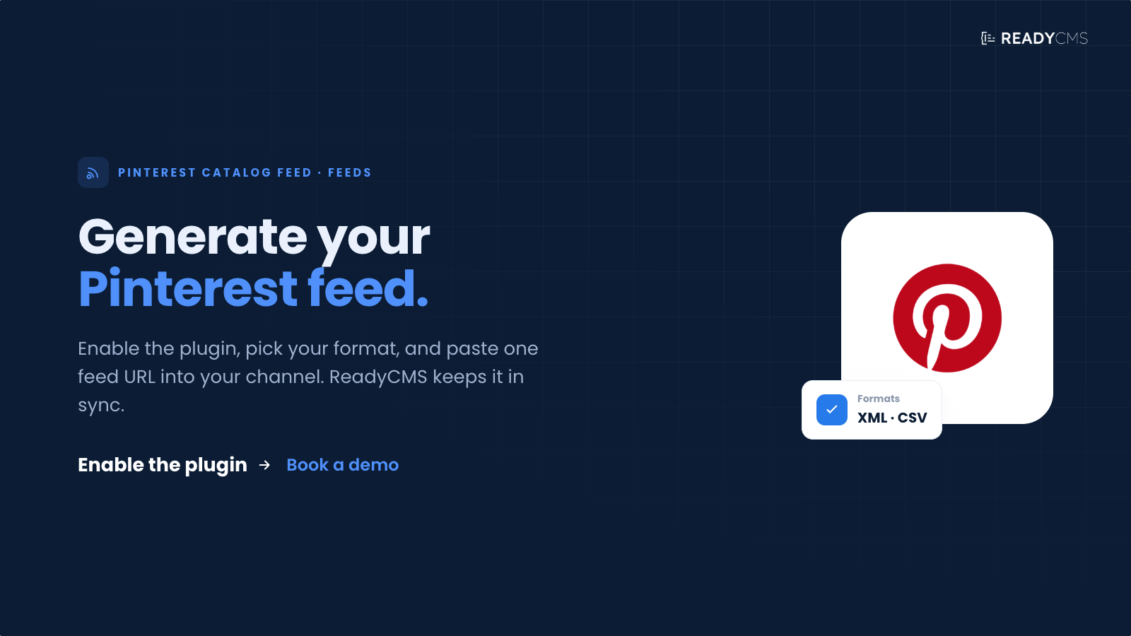 Pinterest Catalog feed - banner