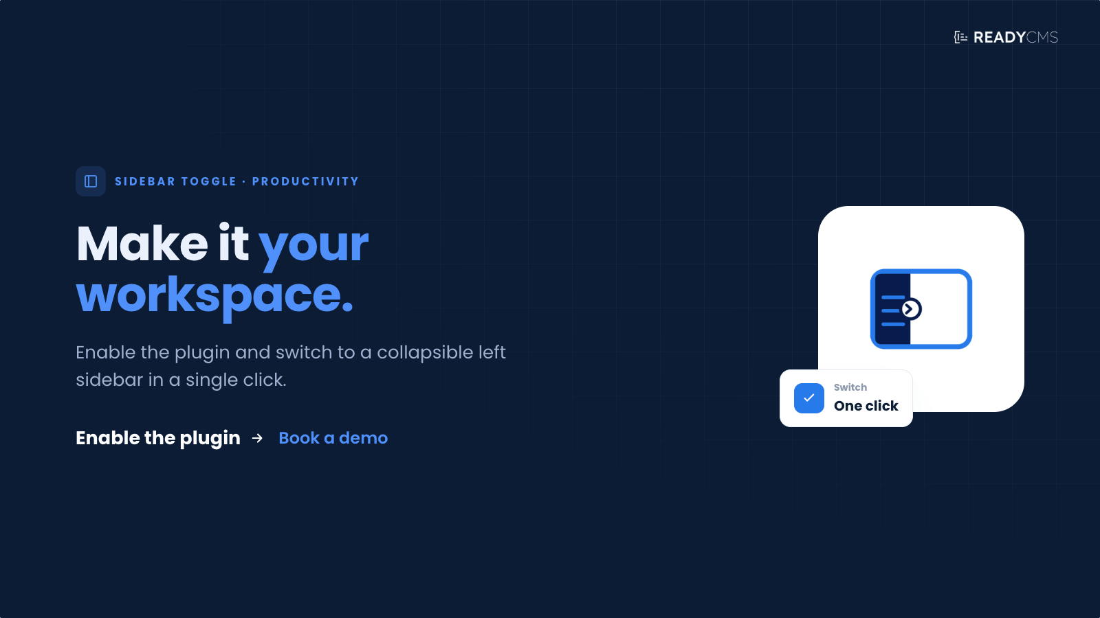 Sidebar toggle - banner