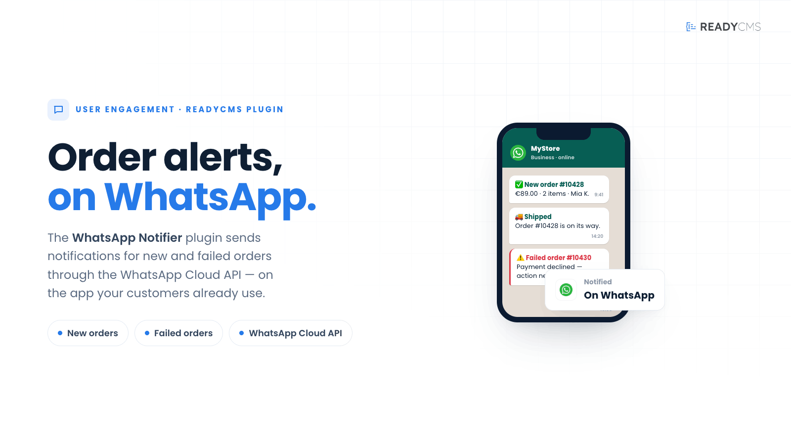 WhatsApp notifier - banner