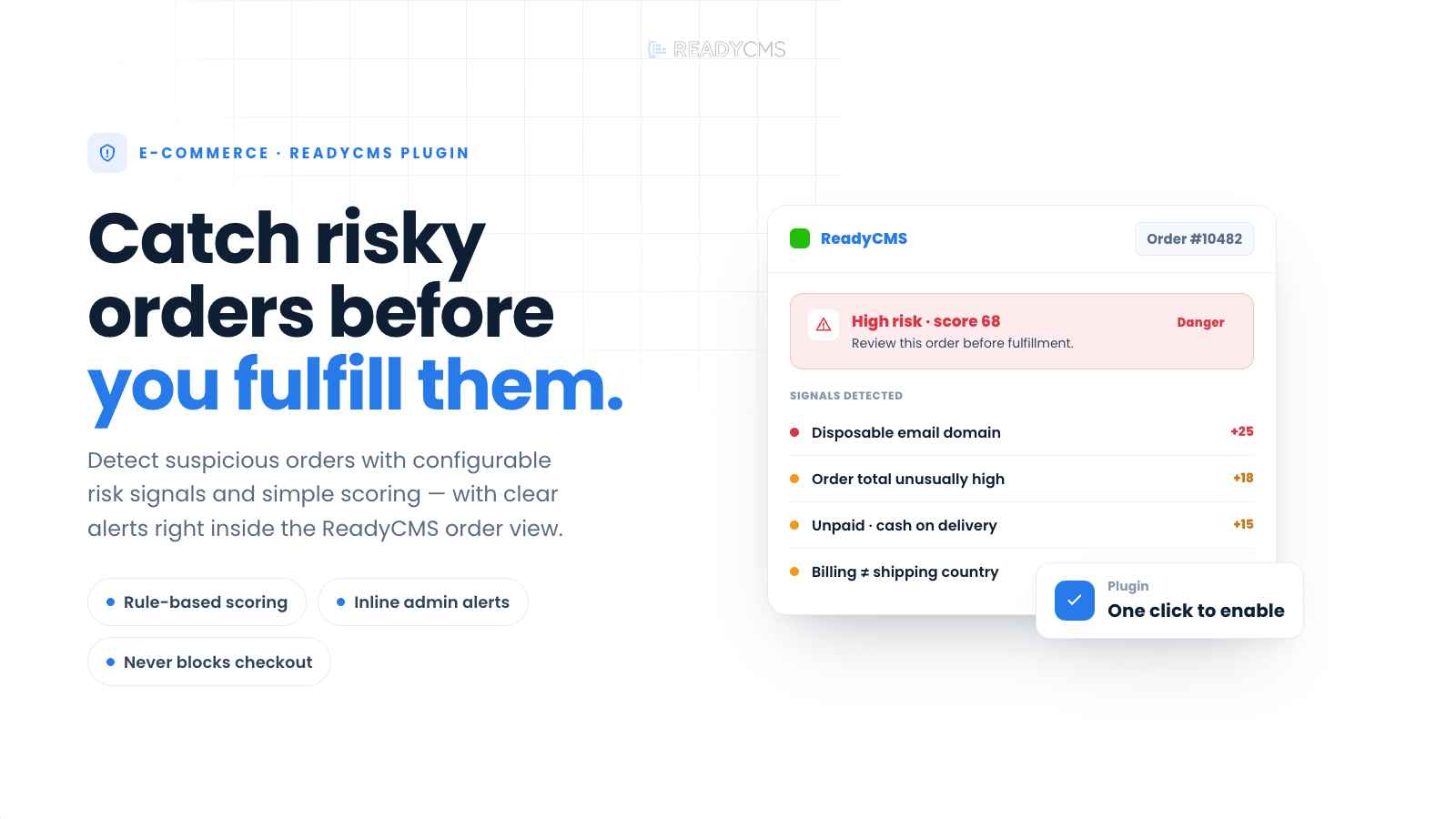 Fraud risk signals - banner