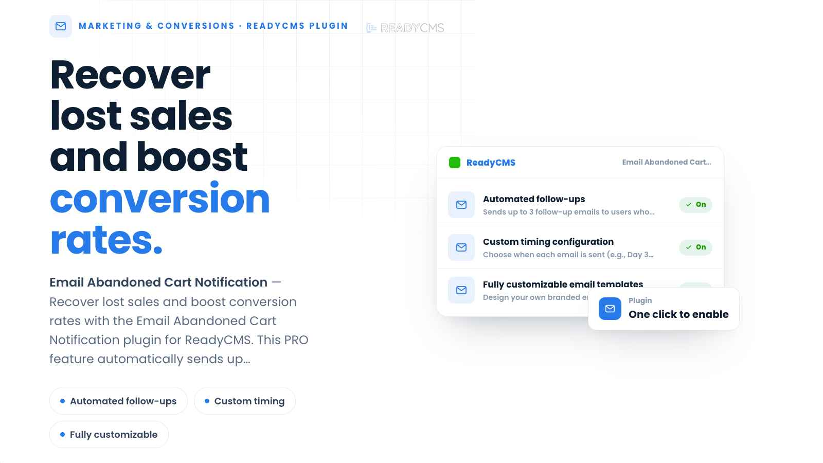 Email abandoned cart notification - banner