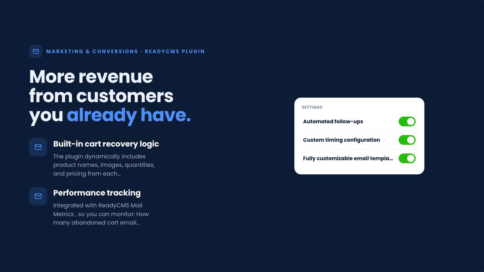 Email abandoned cart notification - banner