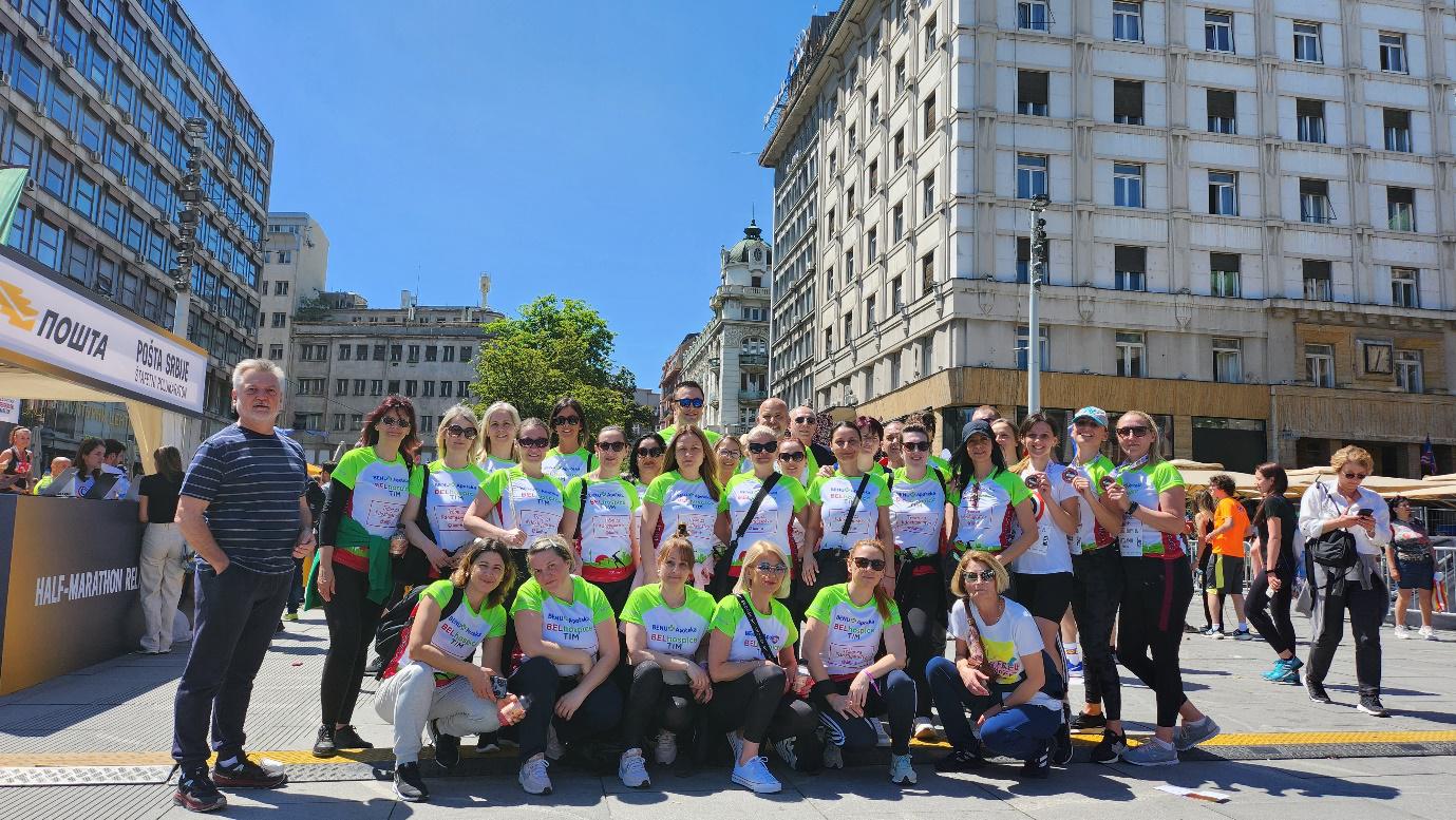 LOGO DOO Tim trči za BelHospice na 37. Beogradskom Maratonu 2024. - 1
