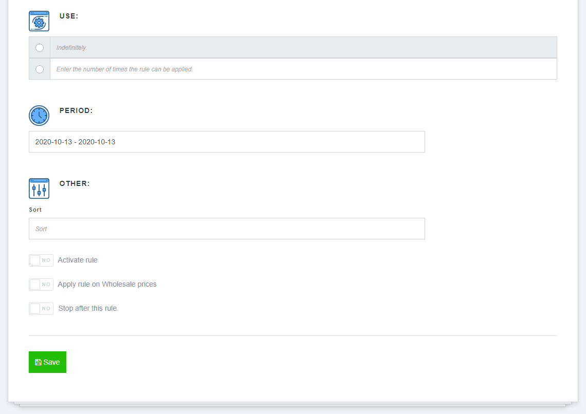 Managing discount rules-5