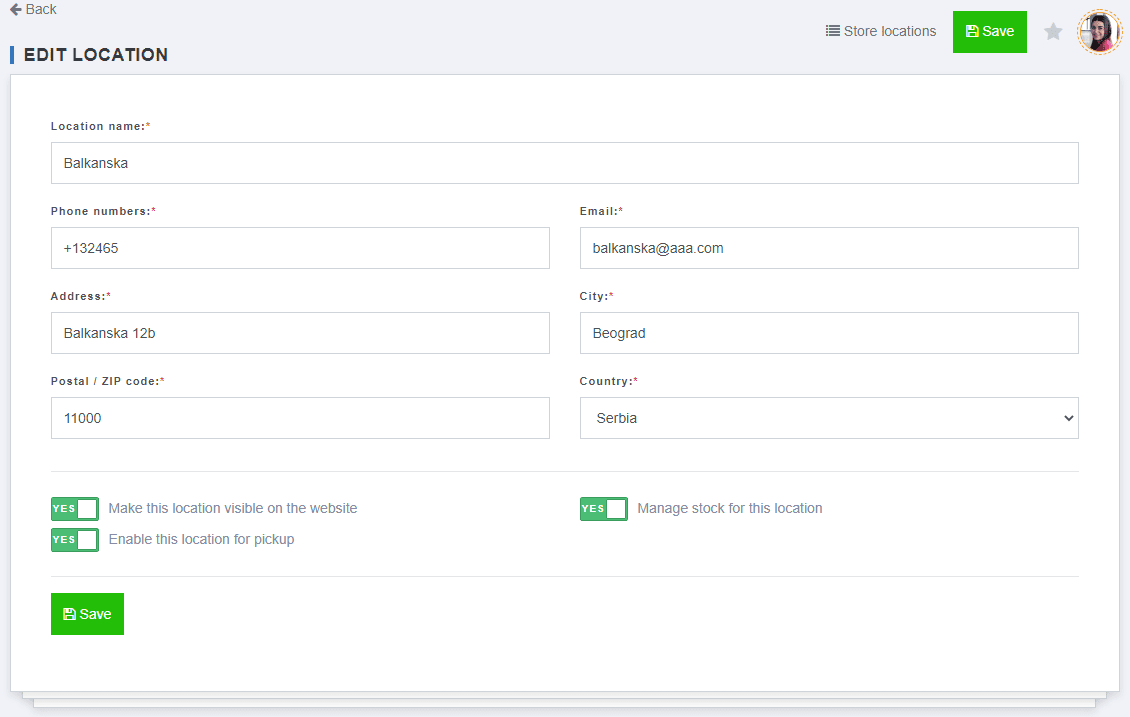 Adding and editing store locations-2