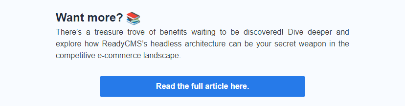 Example of a clear CTA in an email template