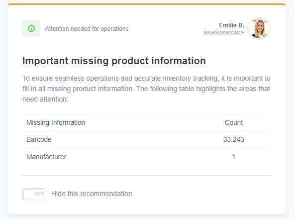 ReadyCMS recommendation card example
