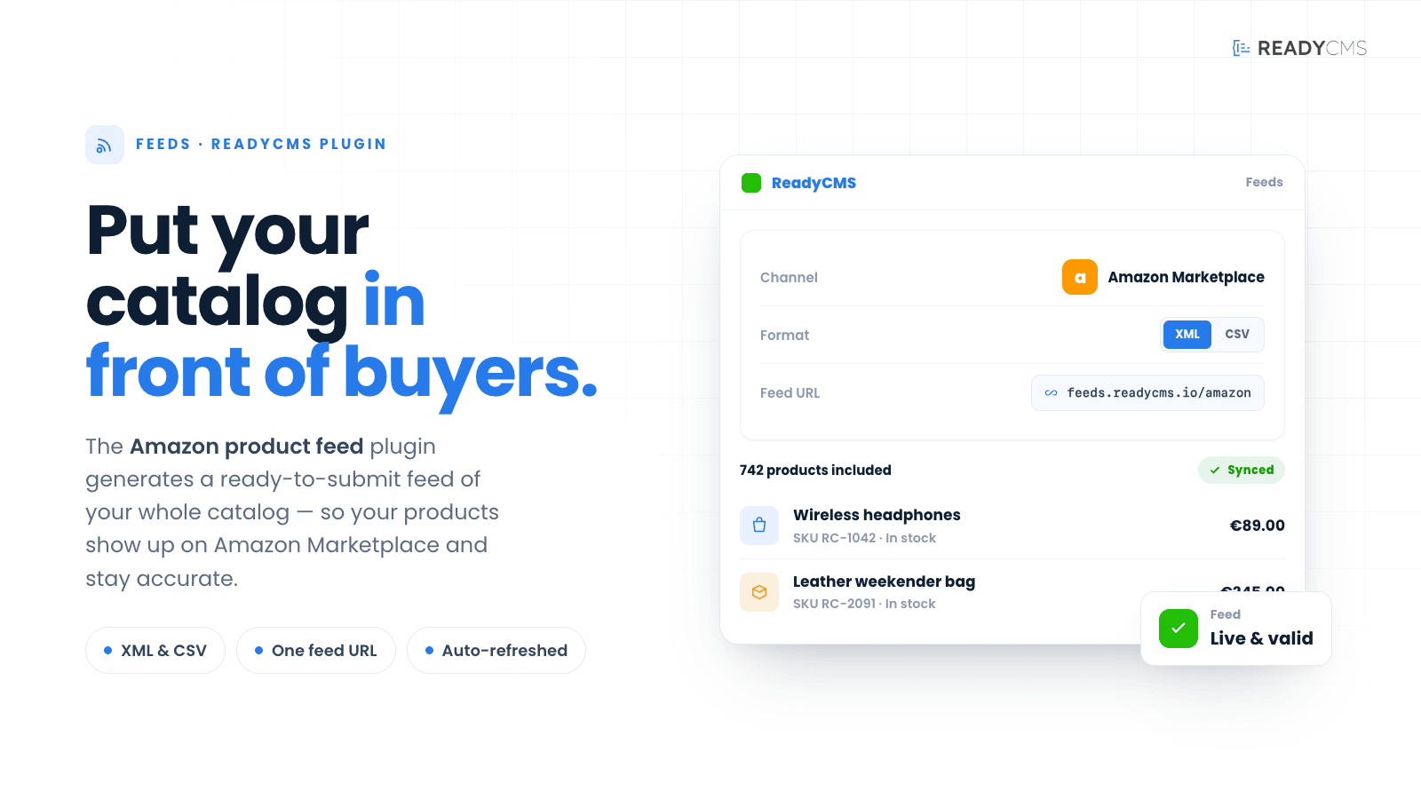 Amazon product feed - banner
