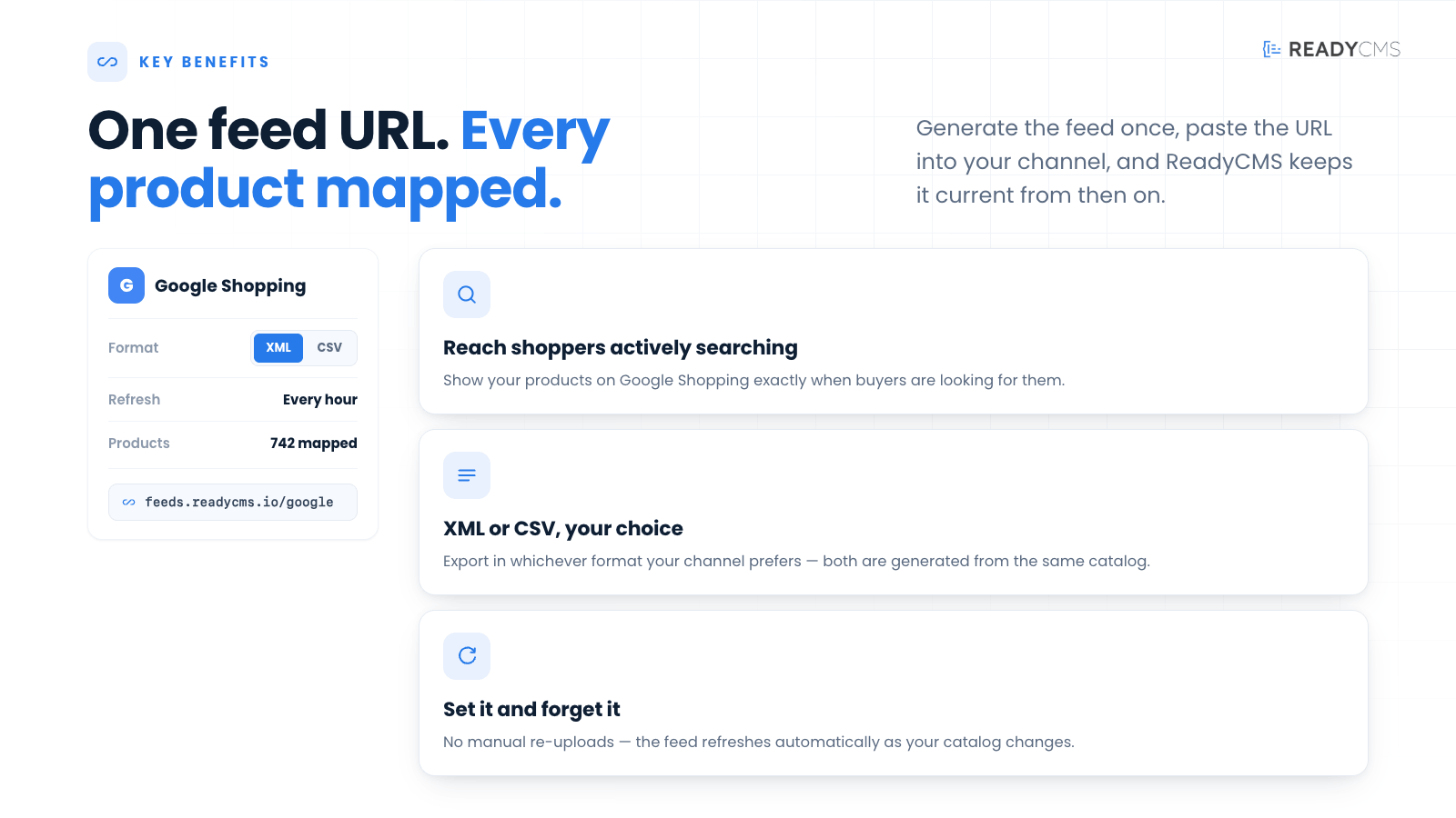 Google product feed (XML, CSV) - banner