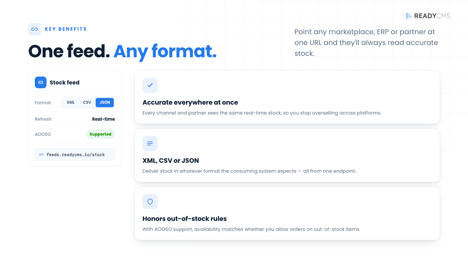 Stock availability feed - banner