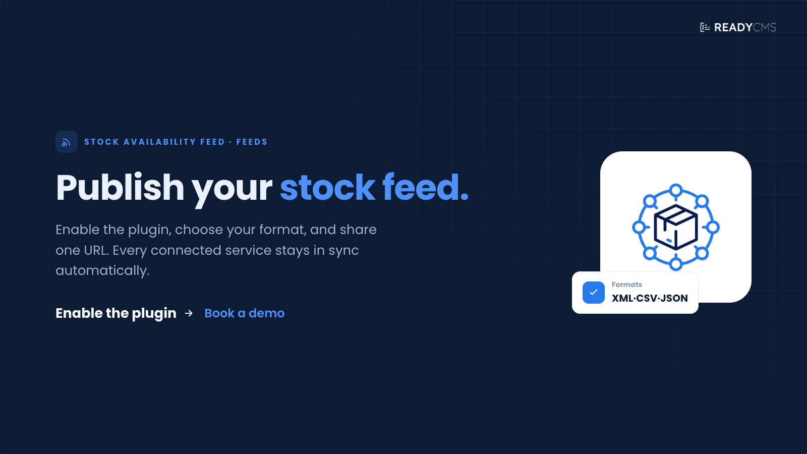Stock availability feed - banner