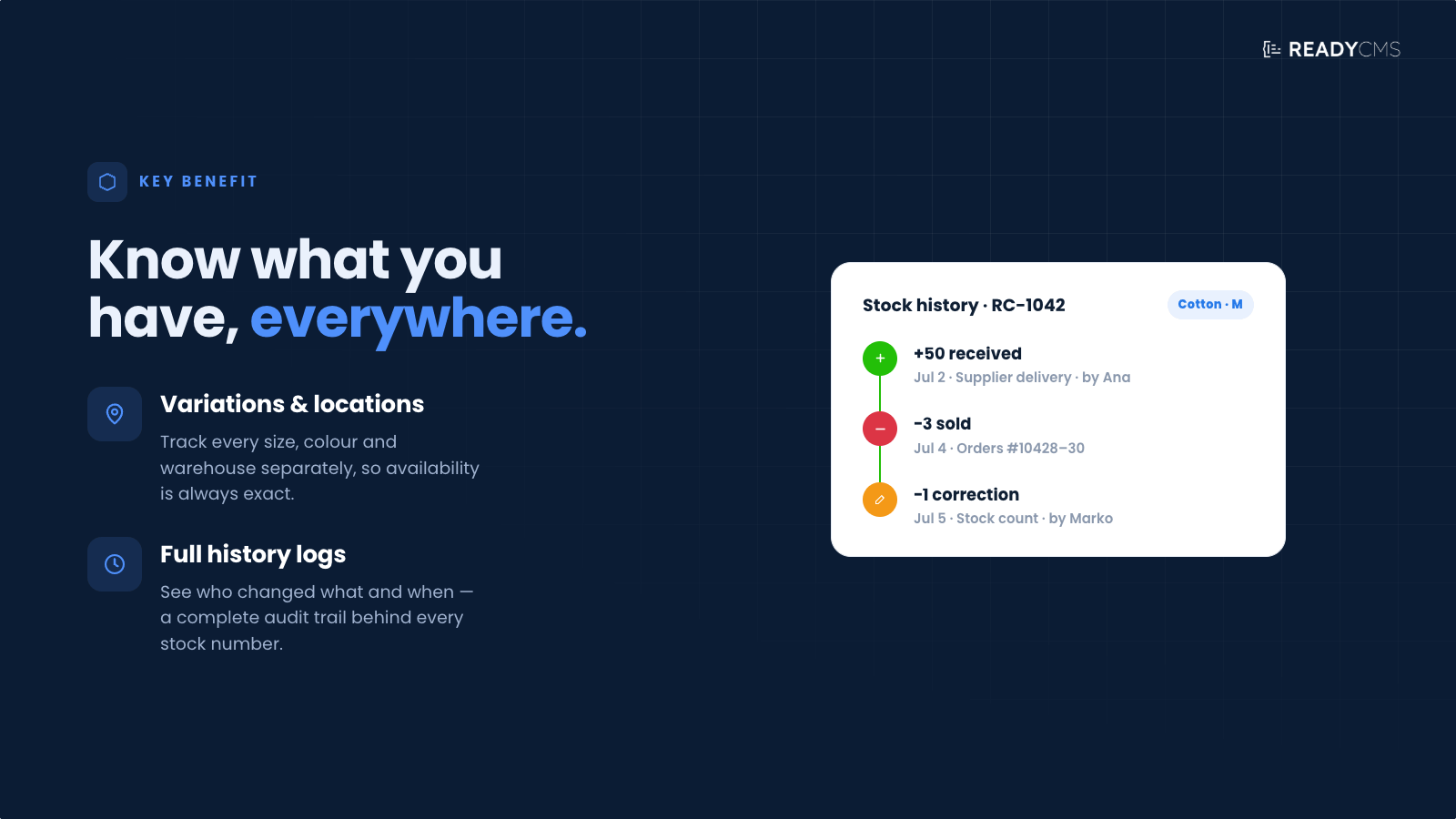 Stock management - banner
