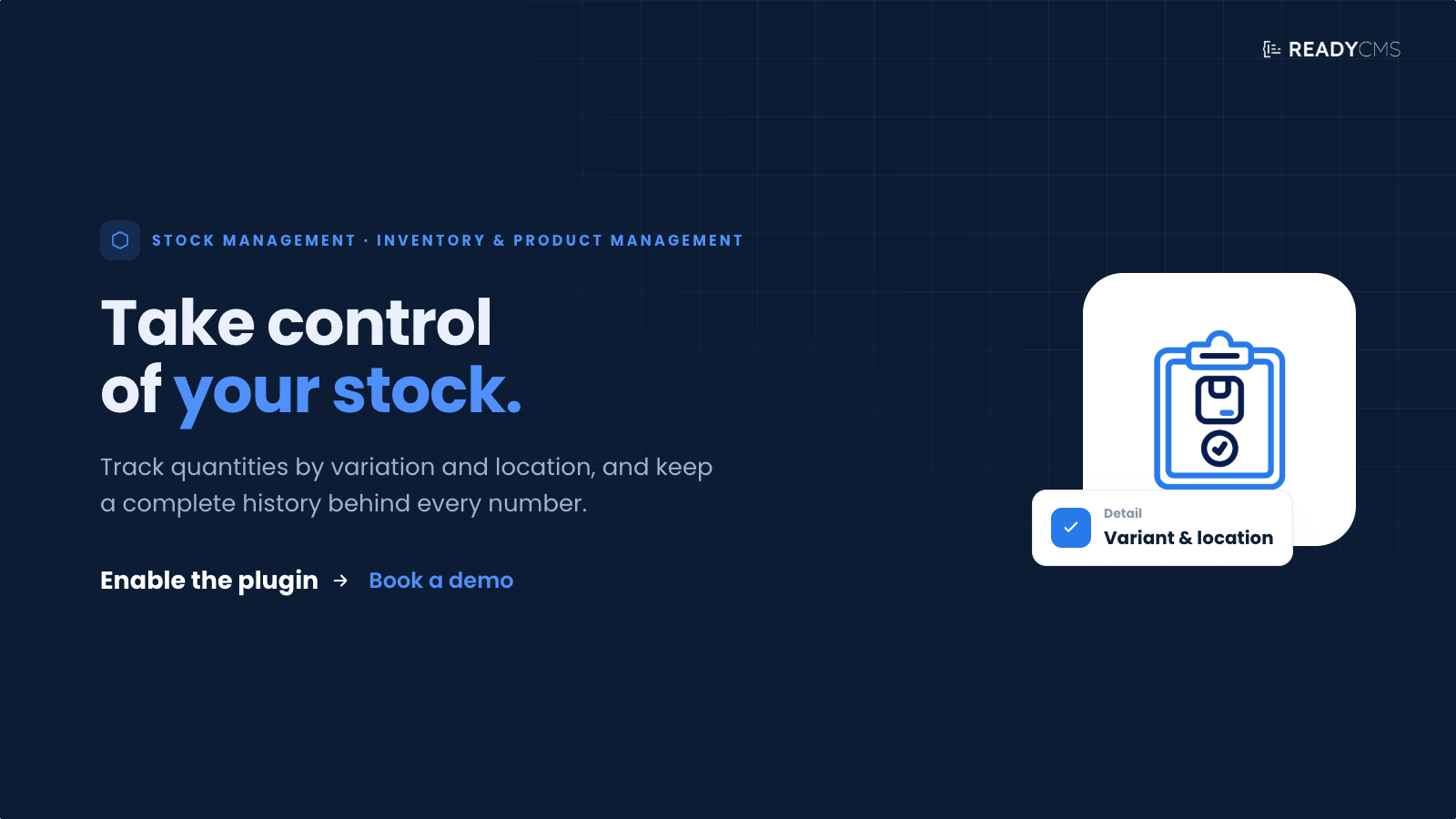 Stock management - banner