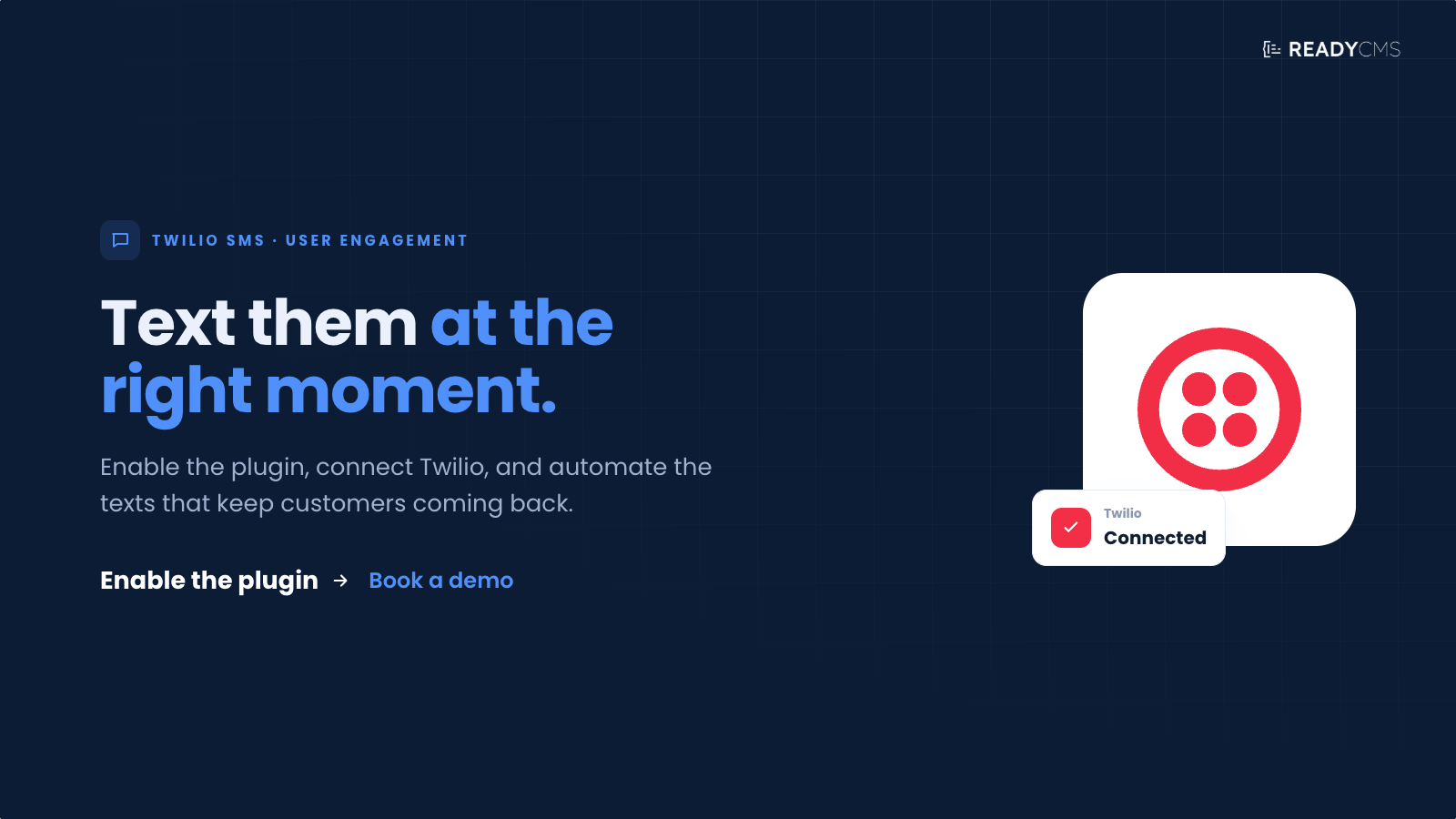 Twilio SMS notifications - banner