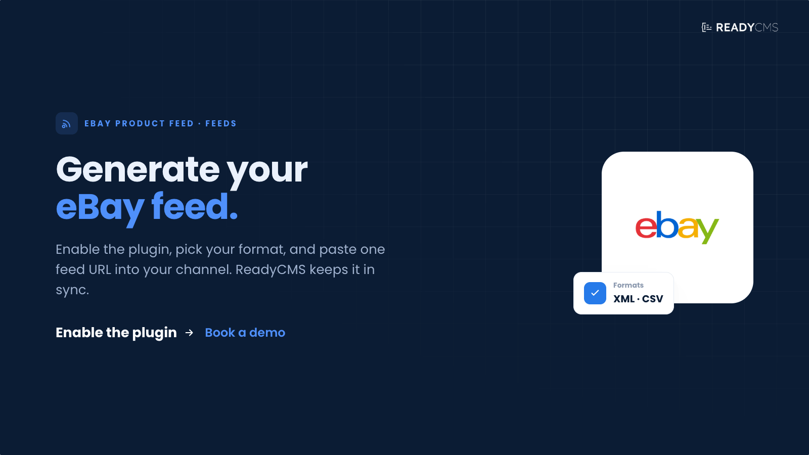 eBay product feed - banner