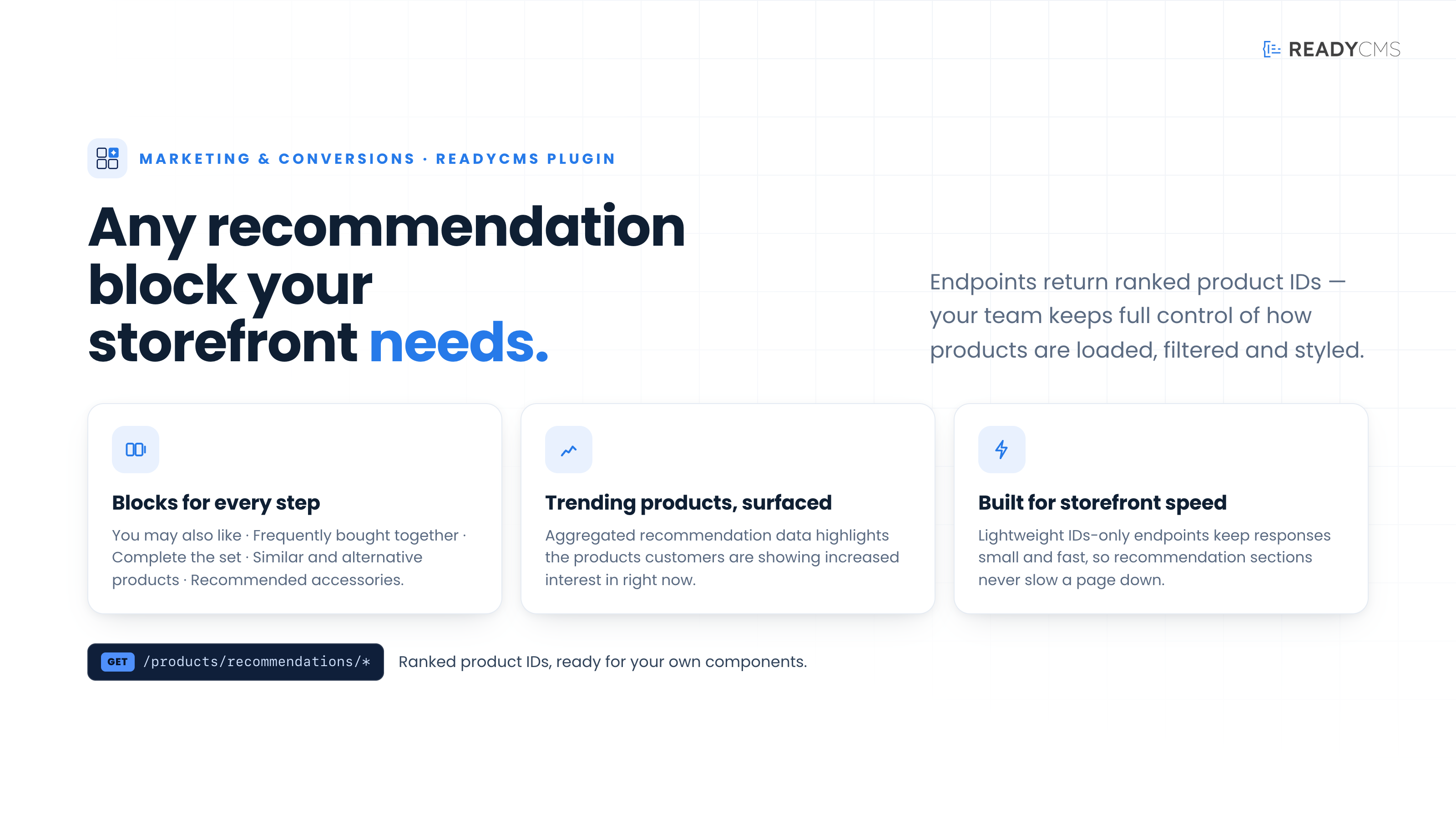 Product recommendations - banner