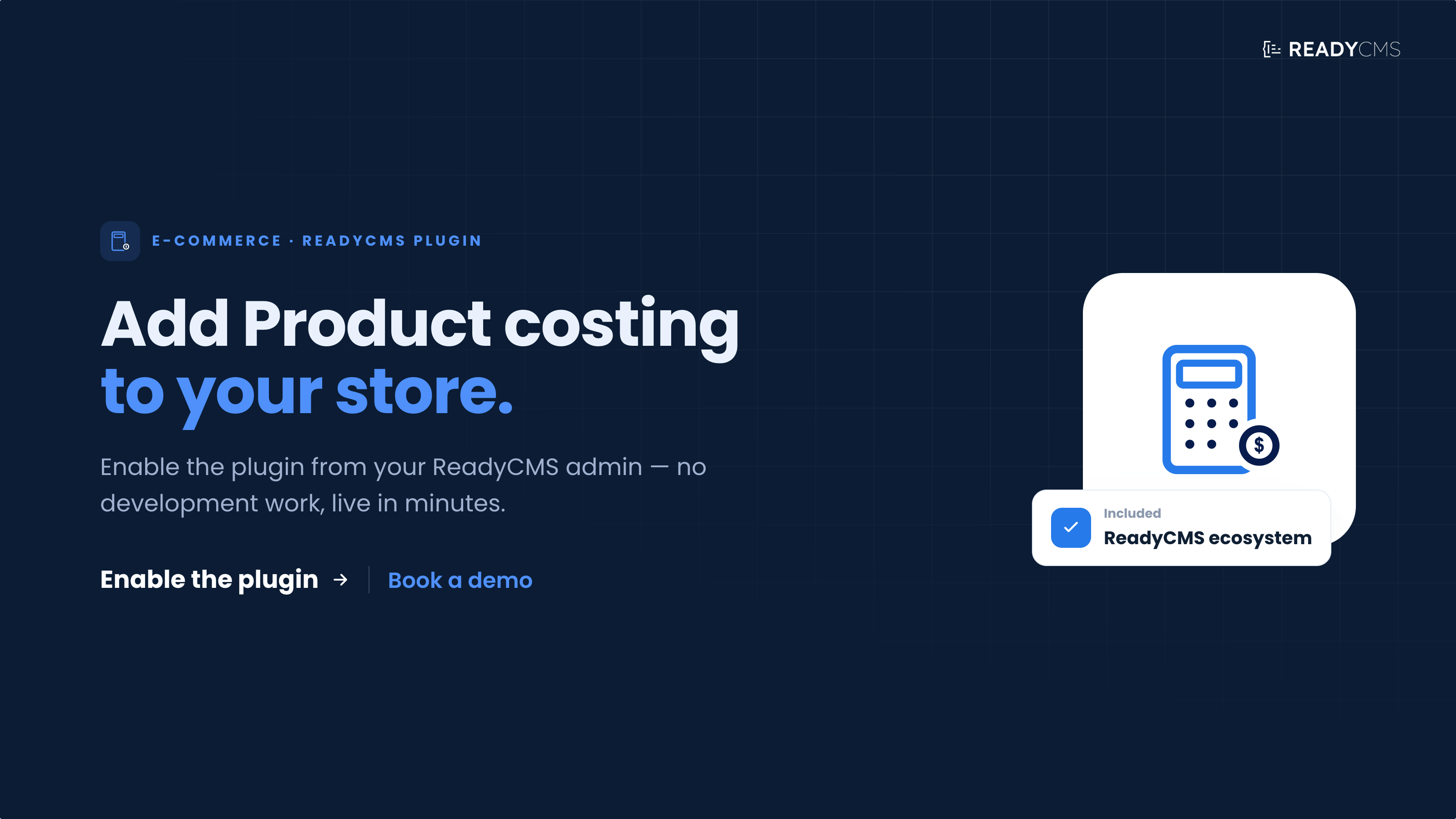 Product costing - banner
