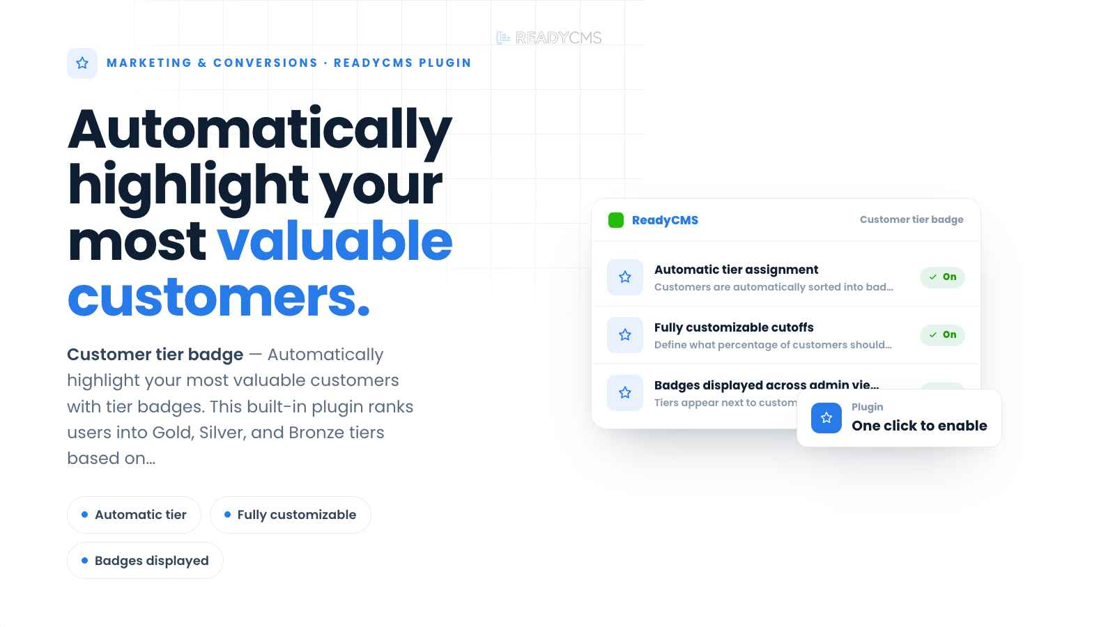 Customer tier badge - banner