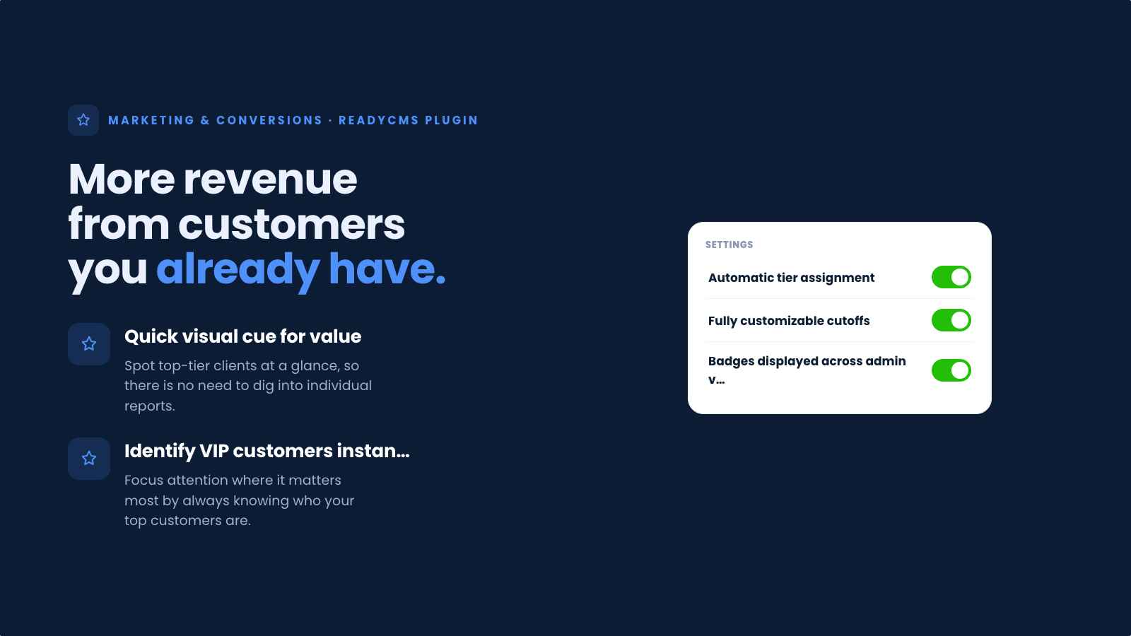 Customer tier badge - banner