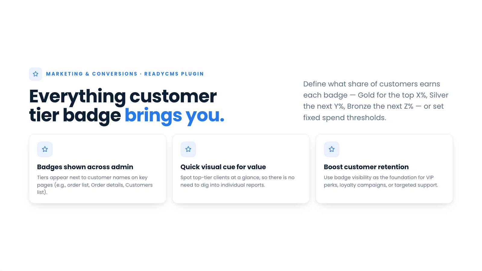 Customer tier badge - banner