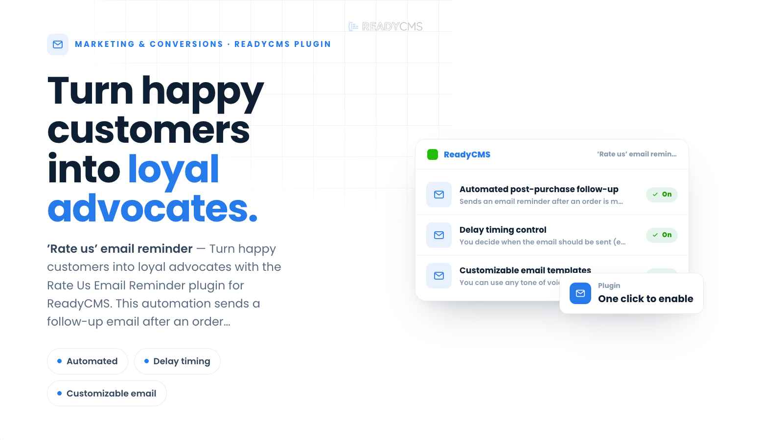 ’Rate us’ email reminder - banner
