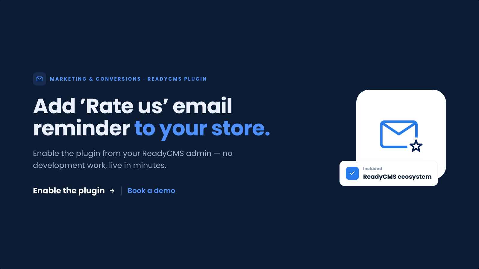 ’Rate us’ email reminder - banner