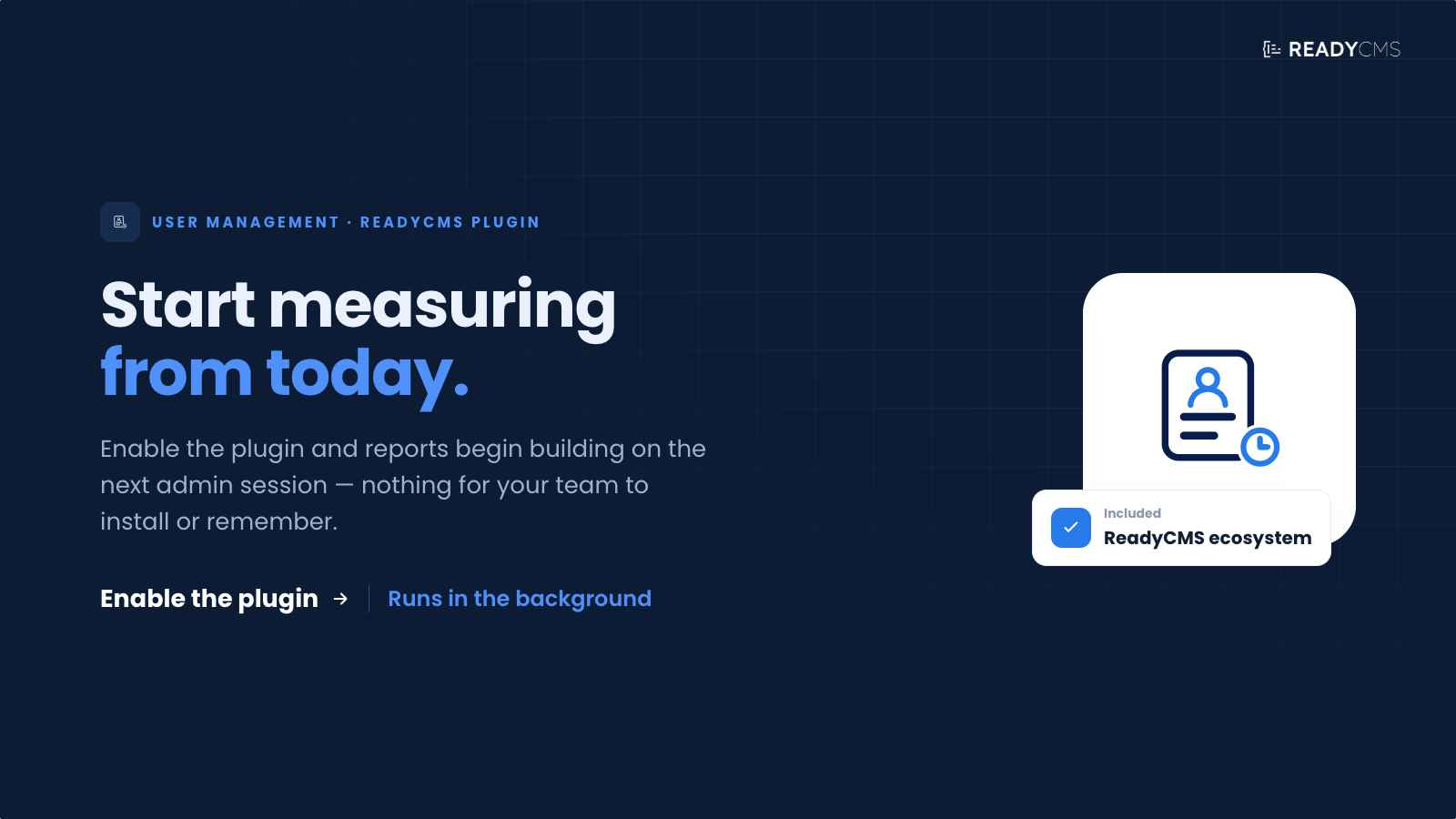 Admin active-time tracker - banner