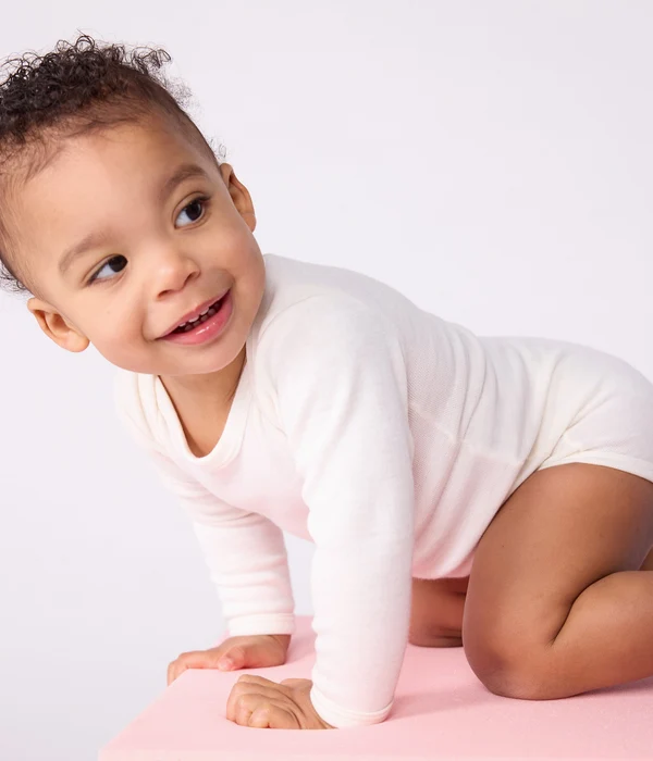 Uniseks bebi bodi dugih rukava od vune i pamuka — slika 1