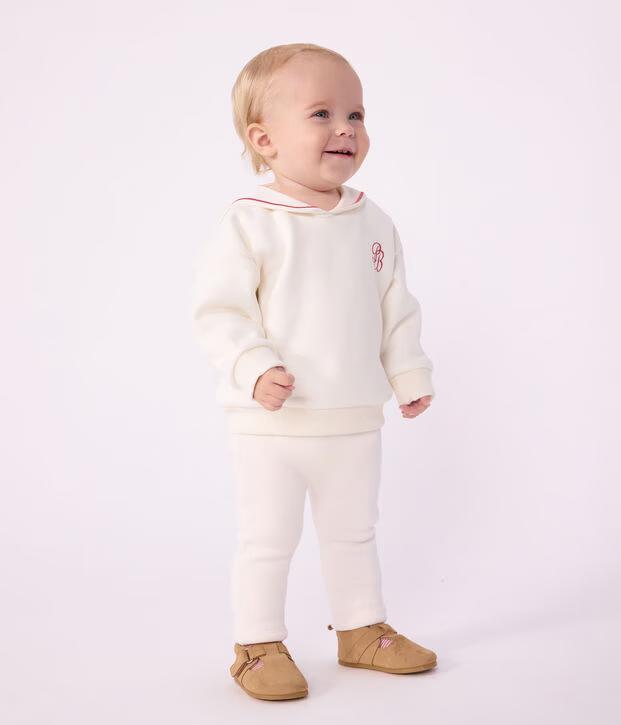 Pamučne pantalone za bebe sa elastičnim strukom — slika 4