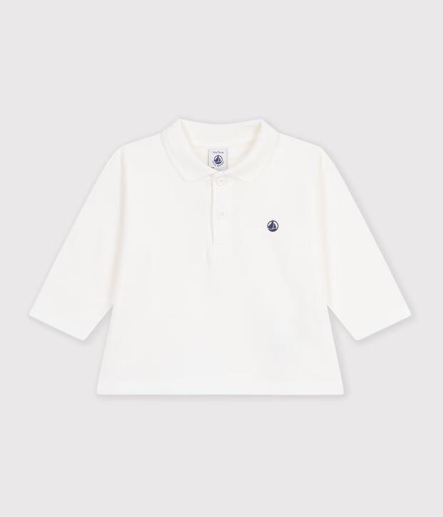 Pamučna polo majica za bebe dugih rukava