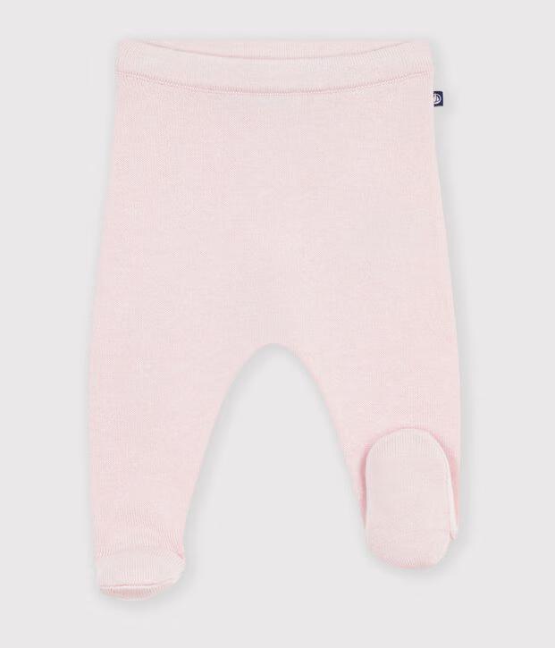 Pletene mekane pantalone za bebe od kombinacije vune i pamuka