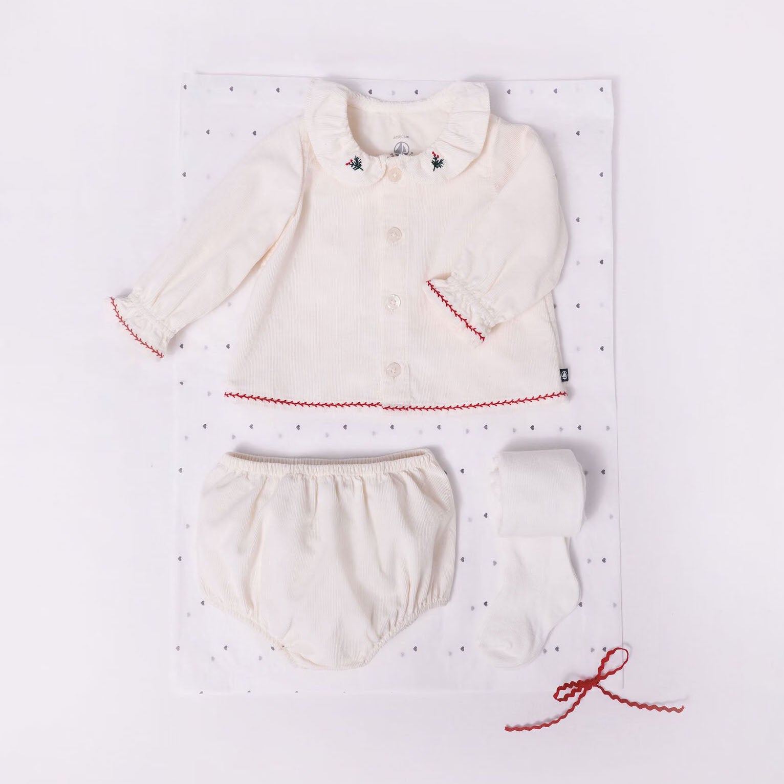Poklon set za bebe od somota – bluza, gaćice i hulahopke — fotografija 3